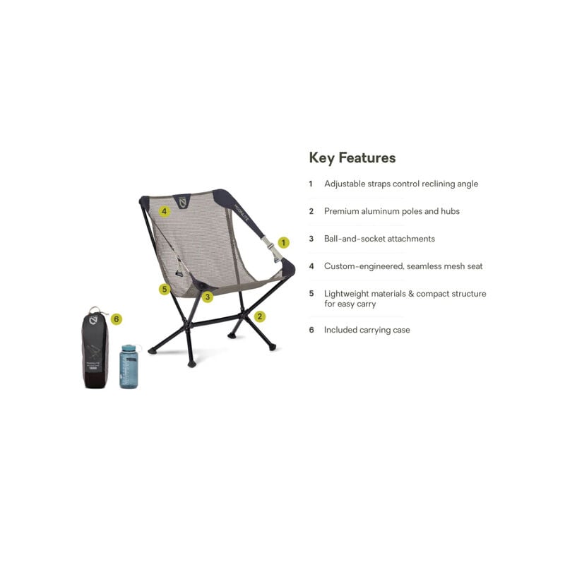 NEMO Moonlite Reclining Camp Chair - Smokey Olive image number 1