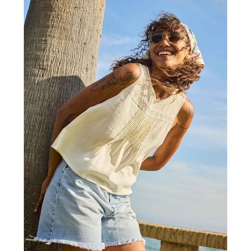 Toad&Co Manzana Pin Tuck Tank Womens image number 4