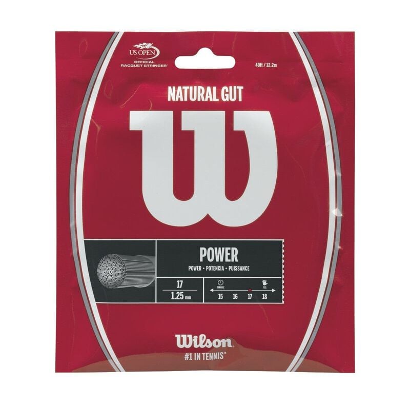 Wilson Natural Gut Power 17 Tennis String image number 0