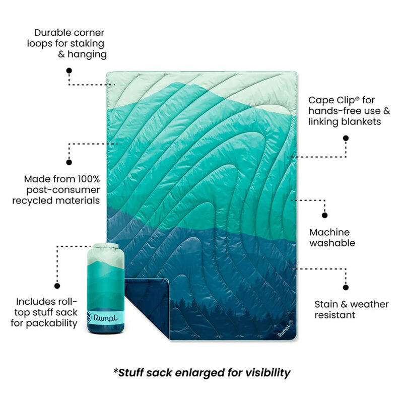 Rumpl Seascape Ridge Mountains Original Puffy Blanket image number 1