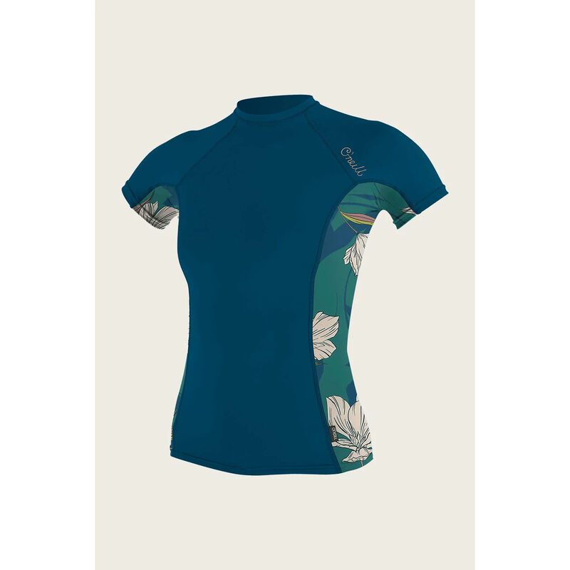 O'Neill Side Print Short-Sleeve Rash Guard Womens image number 0