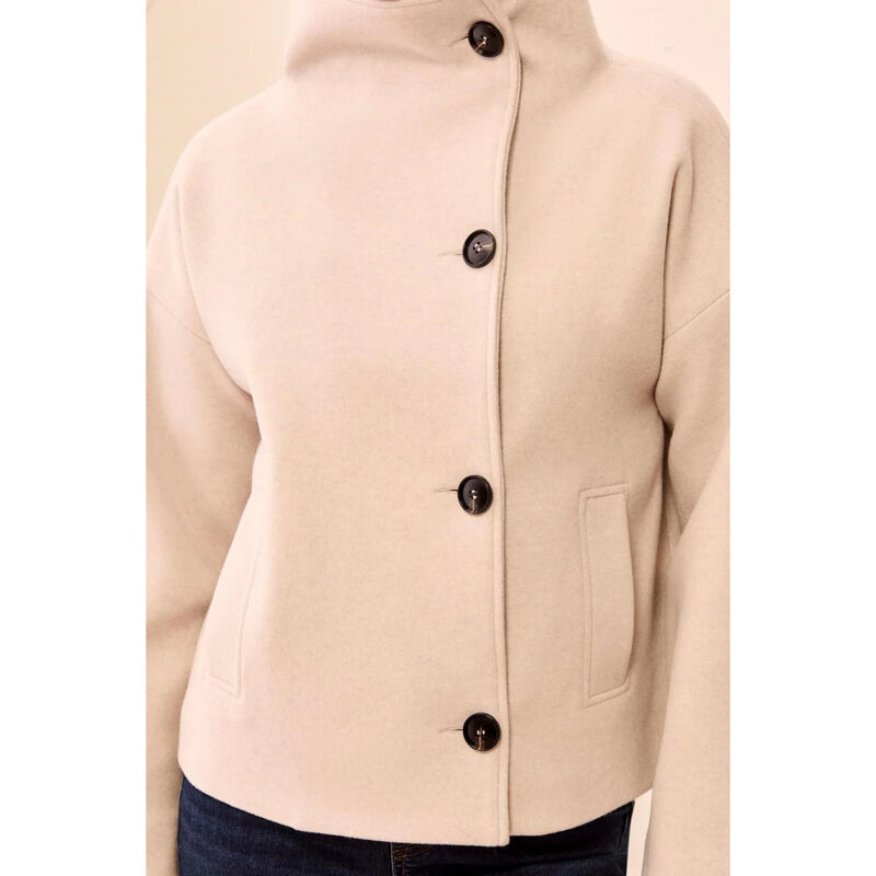 Tribal Lofty Knit Funnel Neck Button Front Jacket Womens image number 3