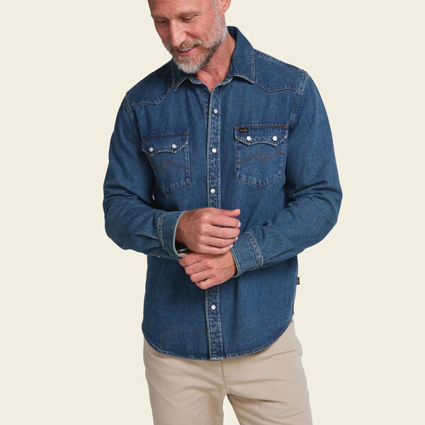 Howler Brothers Dust Up Denim Snapshirt Mens