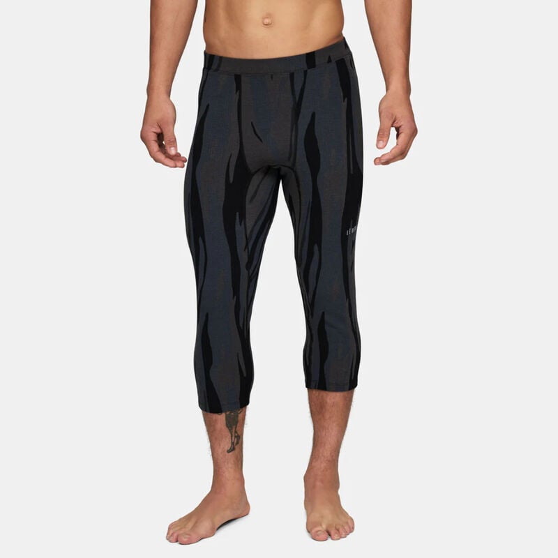 Le Bent Heavyweight Grid Fleece 3/4 Base Layer Bottoms Mens image number 0