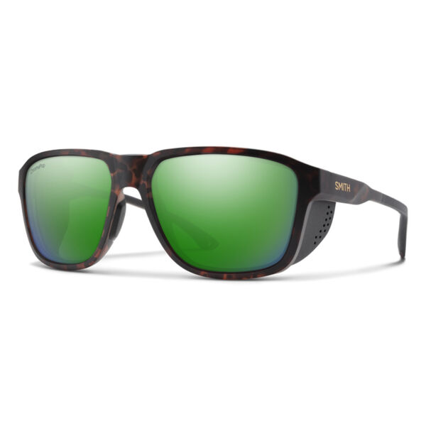 Smith Embark Mirror Sunglasses Matte Tortoise + ChromaPop Polarized Green Mirror Lens