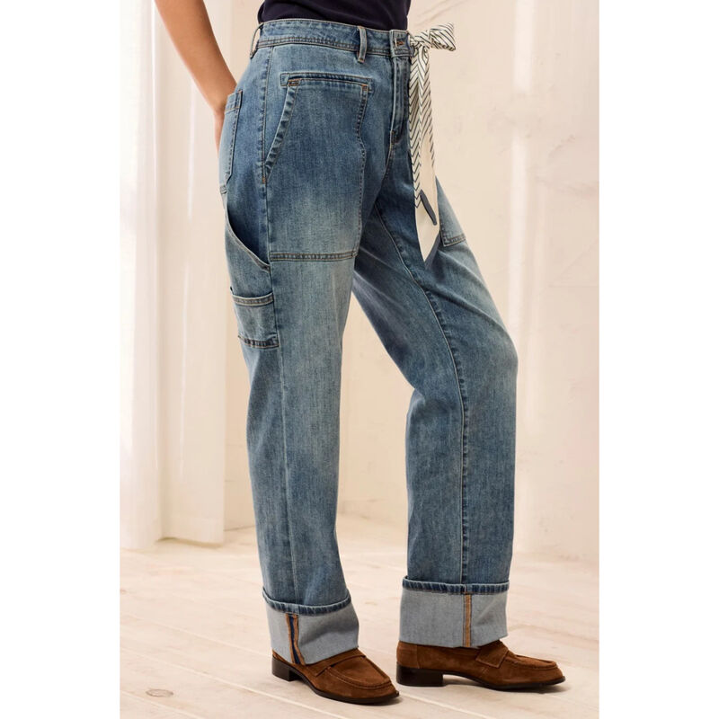 Tribal Audrey Carpenter Straight Leg Denim With Removable Scarf Womens image number 0