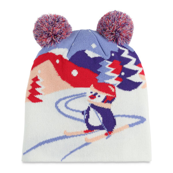Spyder Penguin Double Pom Beanier Toddler Girls