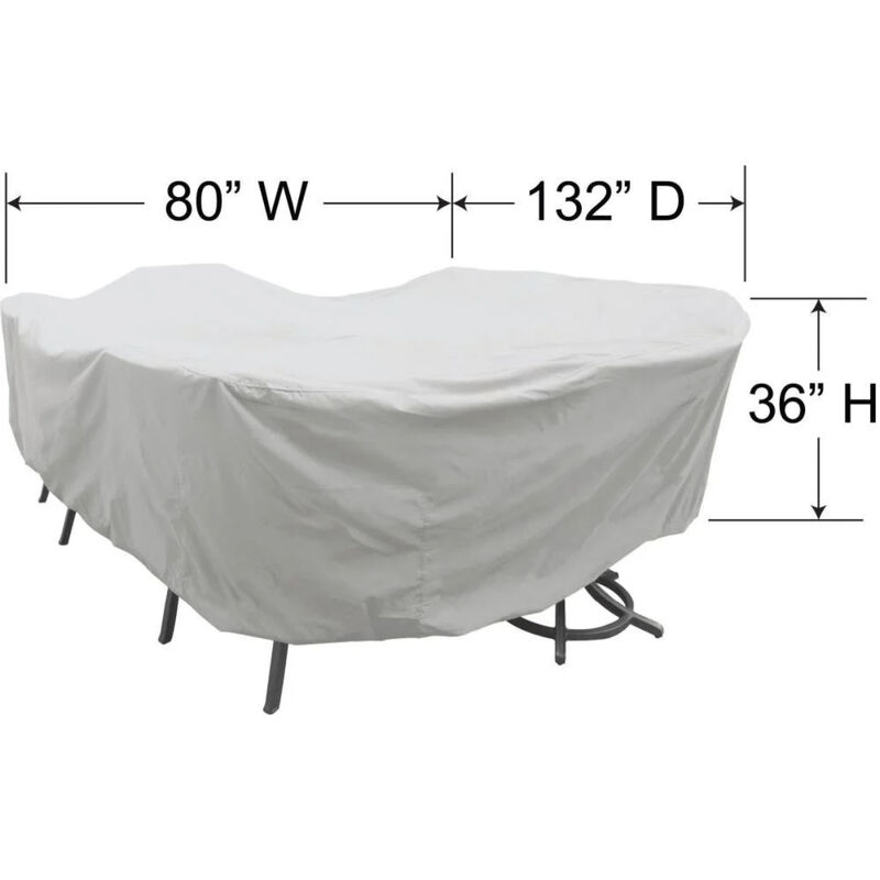 Treasure Garden Large Oval-Rectangle Table and Chairs Protective Cover image number 1