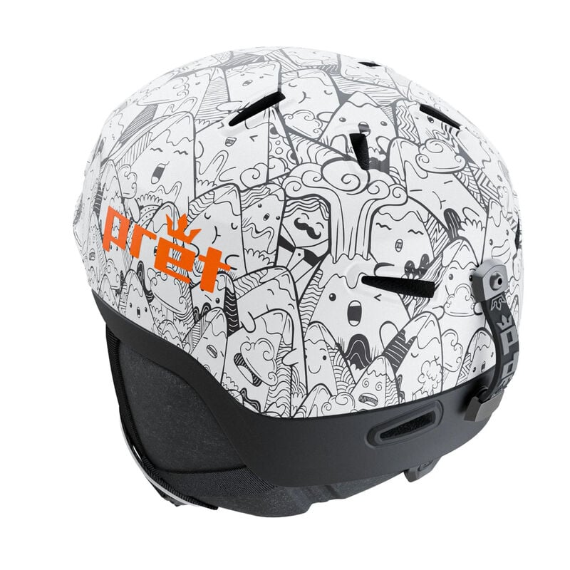 Pret Moxie MIPS Helmet Youth - White Doodle image number 1