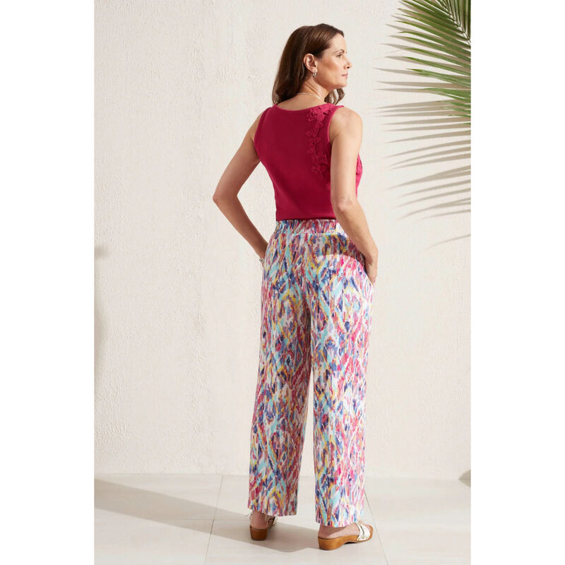 Tribal Printed Pull-On Ankle Pant Womens image number 1
