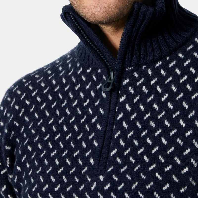Helly Hansen Arctic Ocean Icelander Wool Knit &frac12; Zip Sweater Mens image number 4