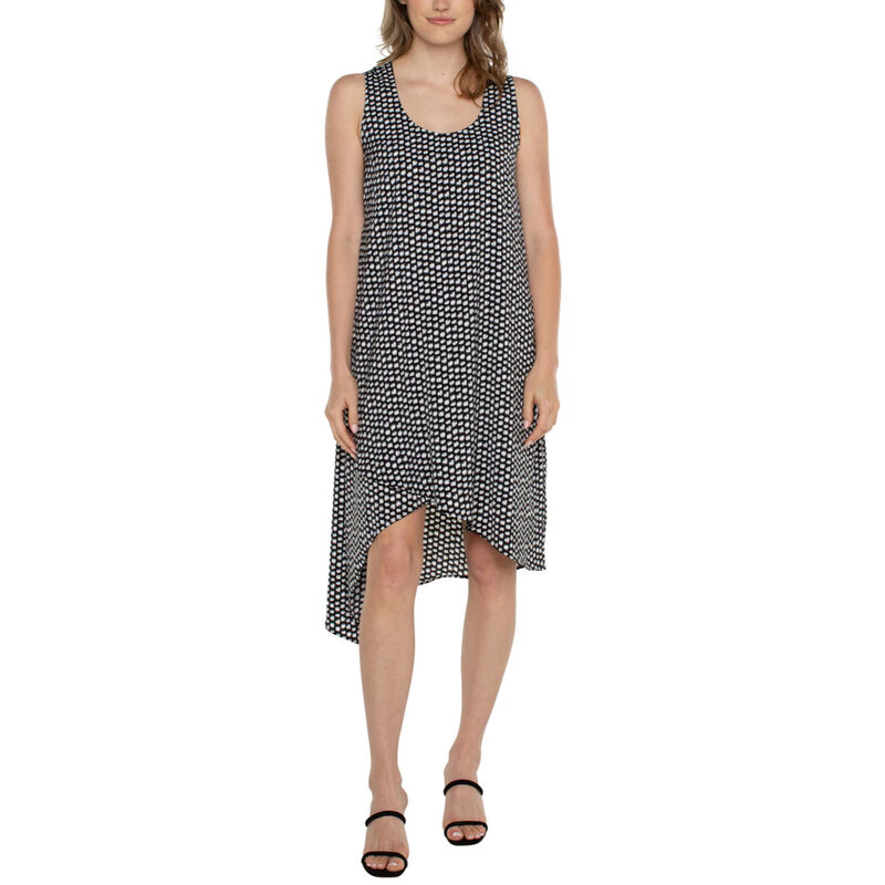 Liverpool Sleeveless Dress with Asymmetric Hem Womens image number 0