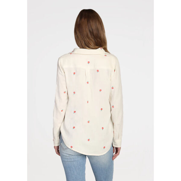 Dylan Embroidered Taylor Gauze Shirt Womens