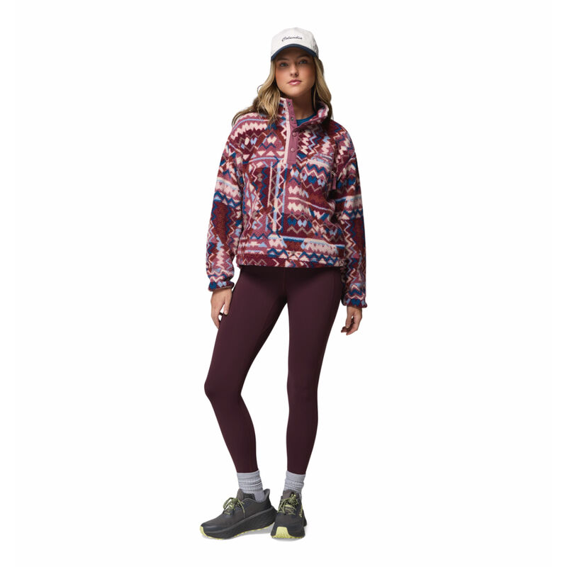 Columbia Helvetia II Printed Cropped Half Snap Fleece Pullover Womens image number 4