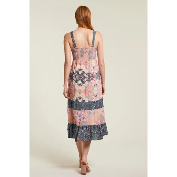 Tribal Combo Print Hi-Low Maxi Dress Womens