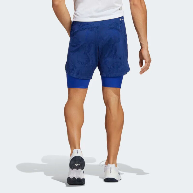 Adidas Melbourne Tennis Two-In-One 7" Shorts Mens image number 2