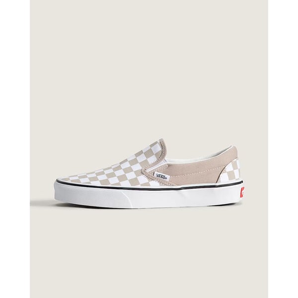 Vans Classic Slip-On Checkerboard Shoes Womens - Mushroom