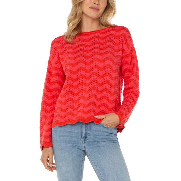 Liverpool Long Sleeve Boatneck Sweater Womens