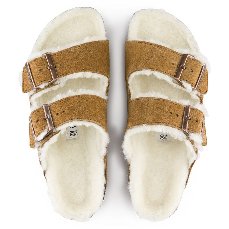 Birkenstock Arizona Shearling Sandals Womens image number 4