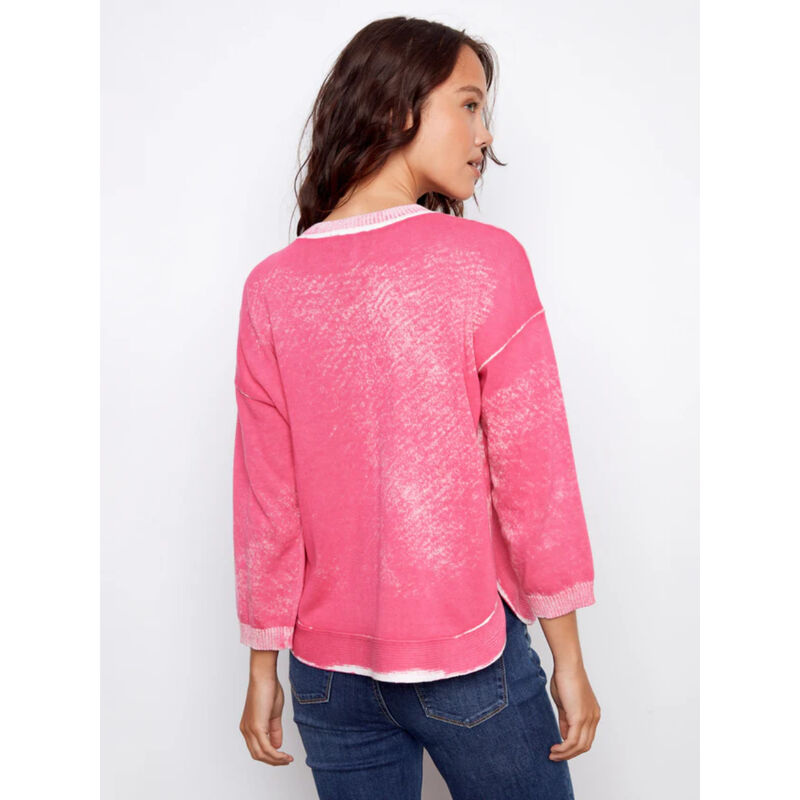 Charlie B Rounded Hem Cotton Sweater Womens image number 1