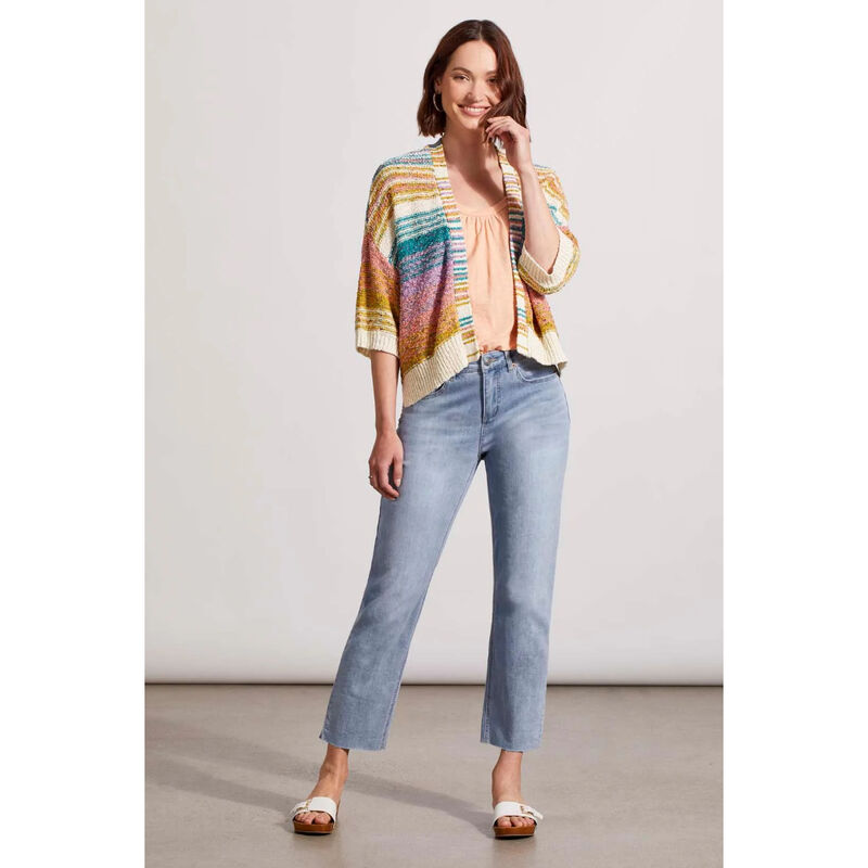 Tribal Printed Sweater Cardigan With Elbow Sleeves image number 0