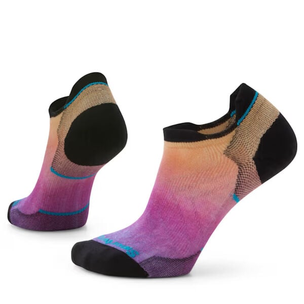 Smartwool Run Zero Cushion Ombre Print Low Ankle Socks Womens