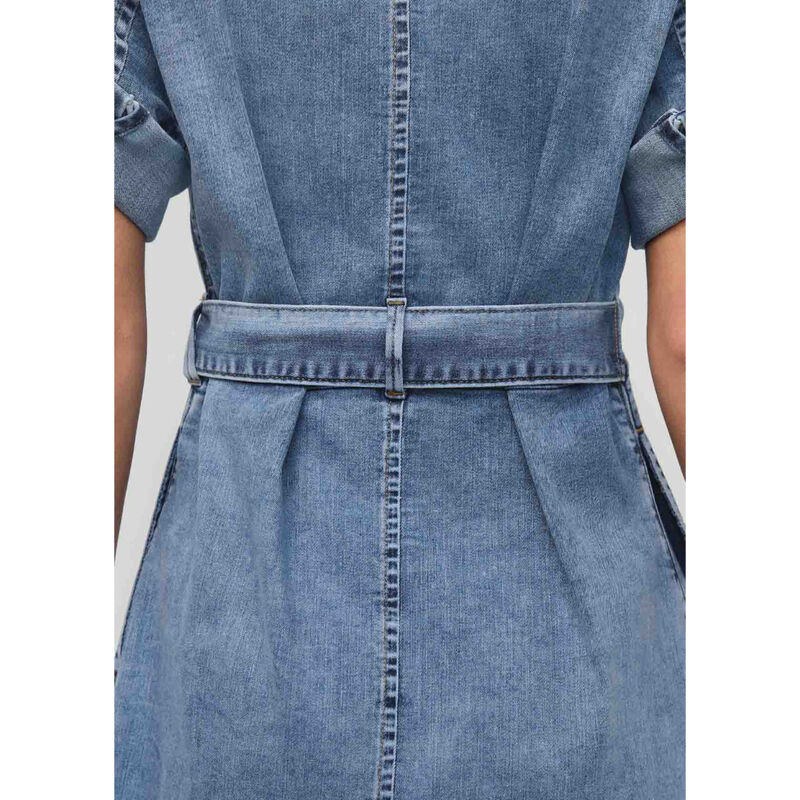 DUER Performance Denim Lite Wrap Shirt Dress Womens image number 5