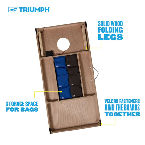 Escalade Sports Triumph LED 2x4 All-Wood Cornhole Set