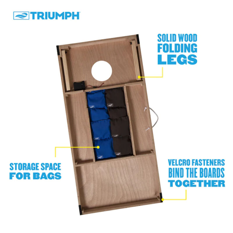 Escalade Sports Triumph LED 2x4 All-Wood Cornhole Set image number 1