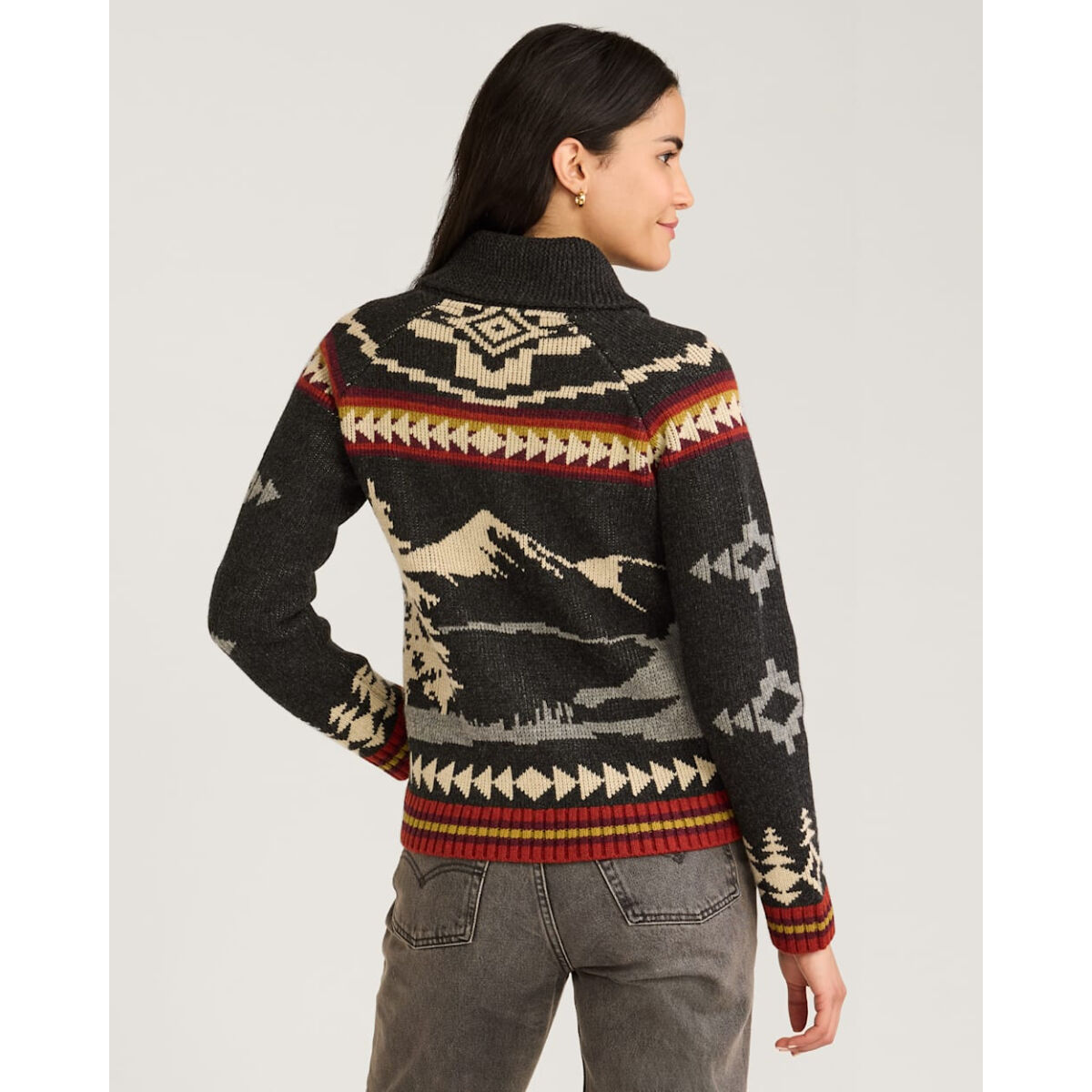 Pendleton Alpine Lambswool Zip Cardigan Womens | Christy Sports