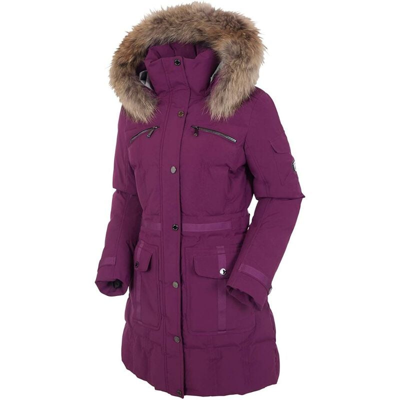 Sunice Tanya Quilted 3/4 Coat With Removable Natural Fur Ruff Womens image number 1
