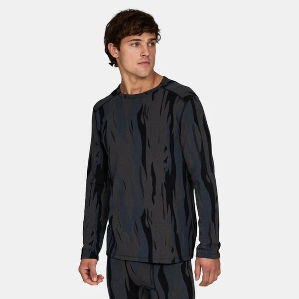 Le Bent Heavyweight Grid Fleece Crew Base Layer Mens