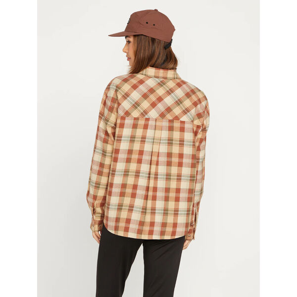 Volcom Plaid To Meet U Long Sleeve Shirt Womens