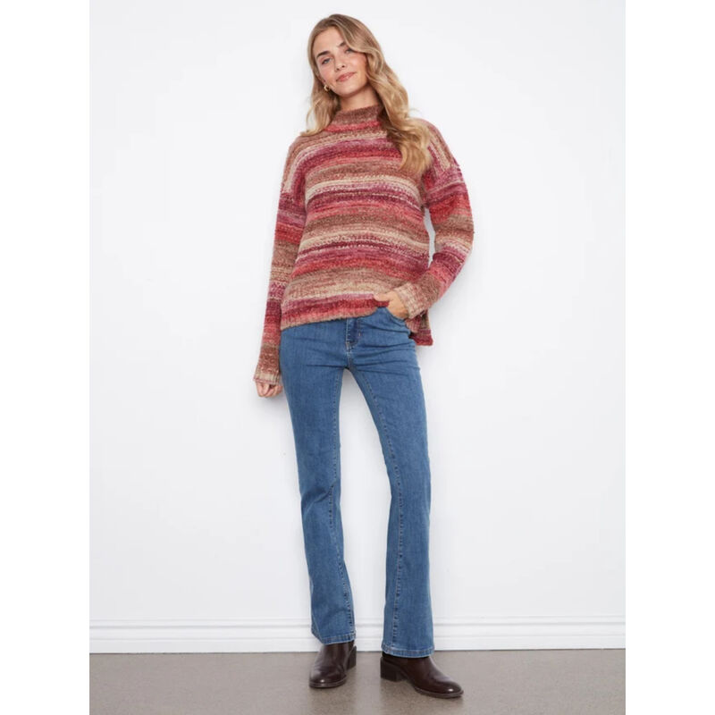 Charlie B High-Low Mock Neck Sweater Womens image number 3