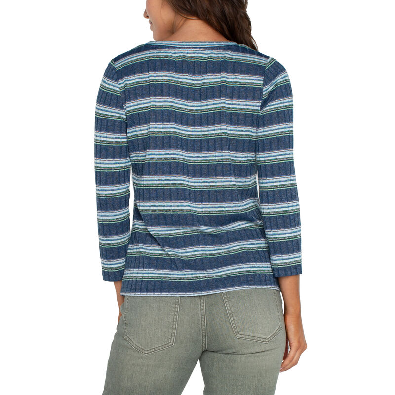 Liverpool 3/4 Sleeve Scoop Neck Top Womens image number 1