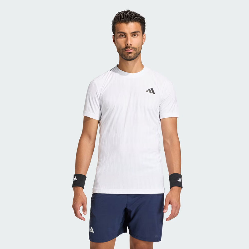 Adidas Tennis Climacool + Airchill Freelift T-Shirt Mens - White image number 1