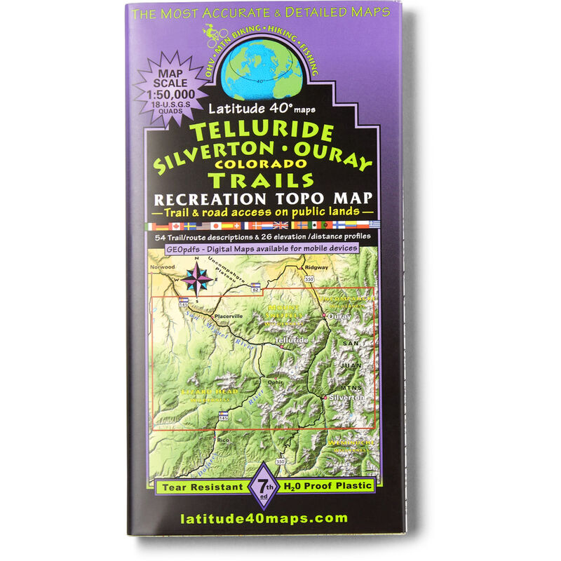 Latitude 40 Telluride - Silverton - Ouray Trail Map image number 0