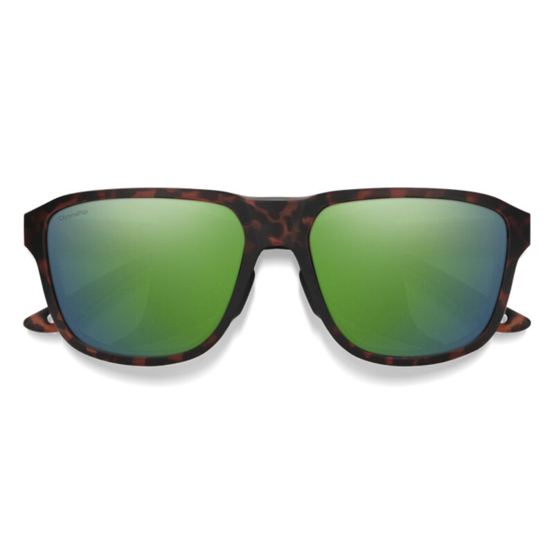 Smith Embark Mirror Sunglasses Matte Tortoise + ChromaPop Polarized Green Mirror Lens image number 1