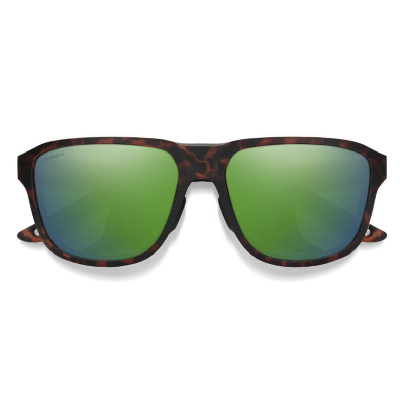 Smith Embark Mirror Sunglasses Matte Tortoise + ChromaPop Polarized Green Mirror Lens image number 1