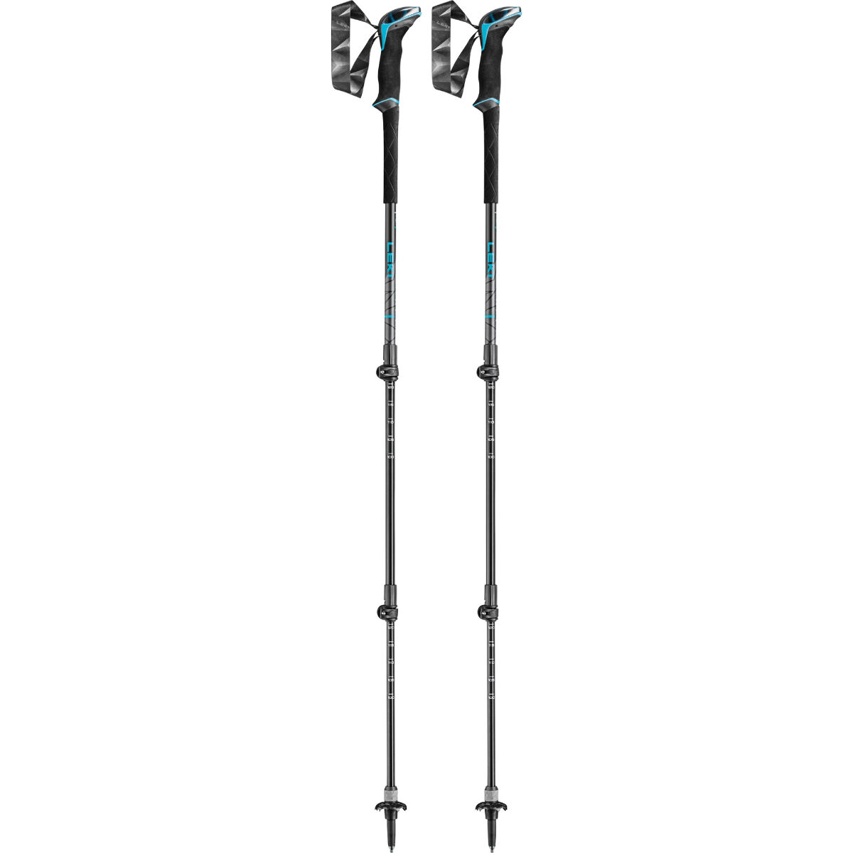 Crivit Sports 2 Aluminium Trekking Poles Ultra Lightweight & Durable Blue/Grey 