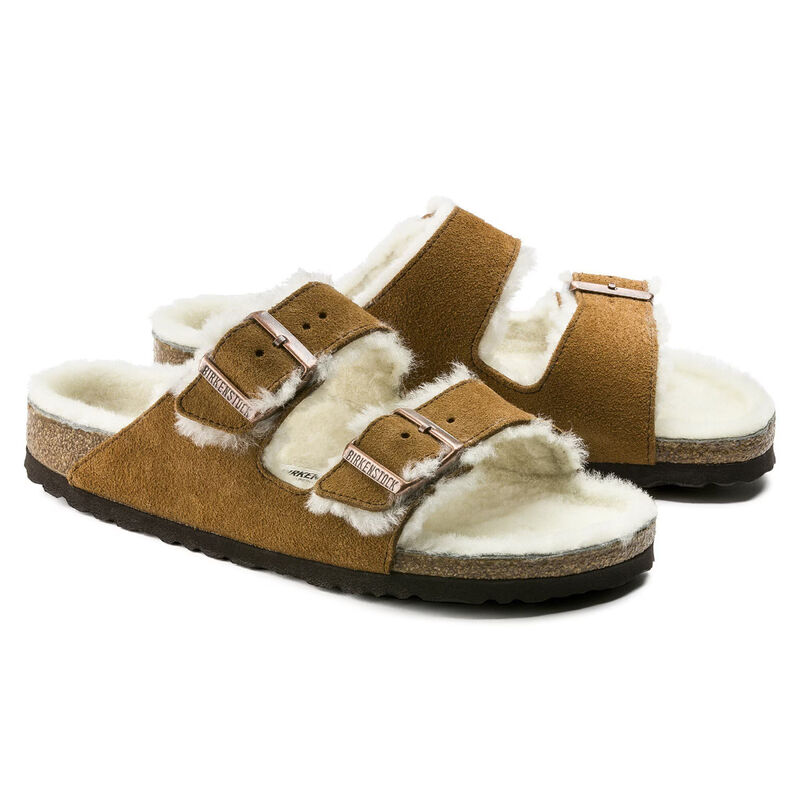 Birkenstock Arizona Shearling Sandals Womens image number 5