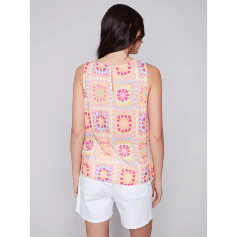Charlie B Printed Sleeveless Top Womens image number 1