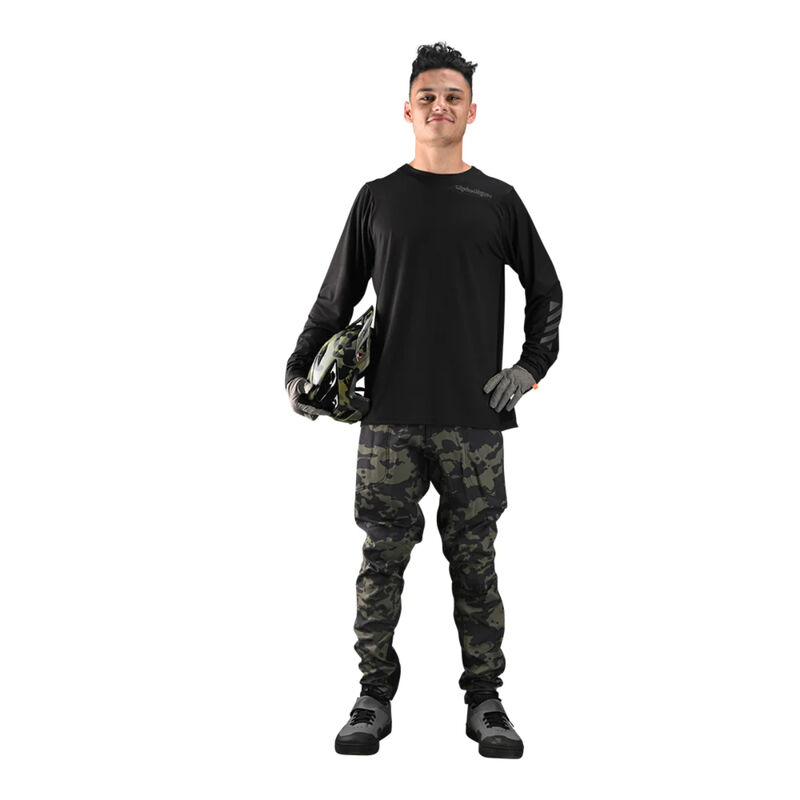 Troy Lee Skyline Long-Sleeve Chill Jersey Solid Mens image number 1