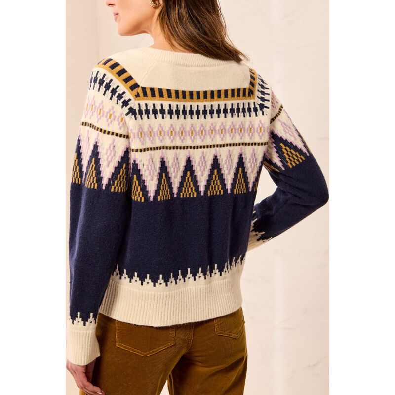 Tribal Fair Isle Button Front Sweater Cardigan Womens image number 1