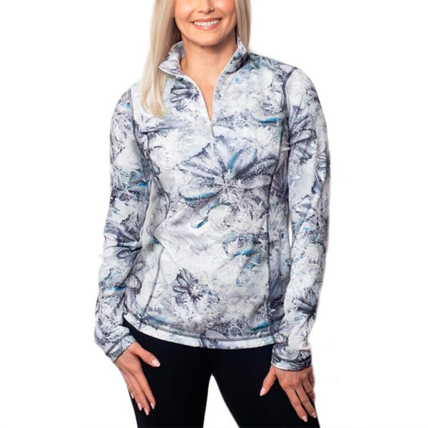 Sno Skins Microfiber Prints Zip Neck Womens