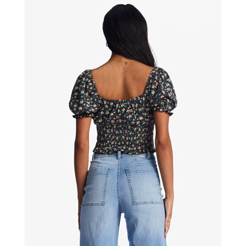 Billabong Love Song Puff Sleeve Top Womens image number 1