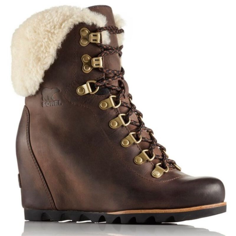 Sorel Conquest Wedge Shearling Boots Womens image number 0