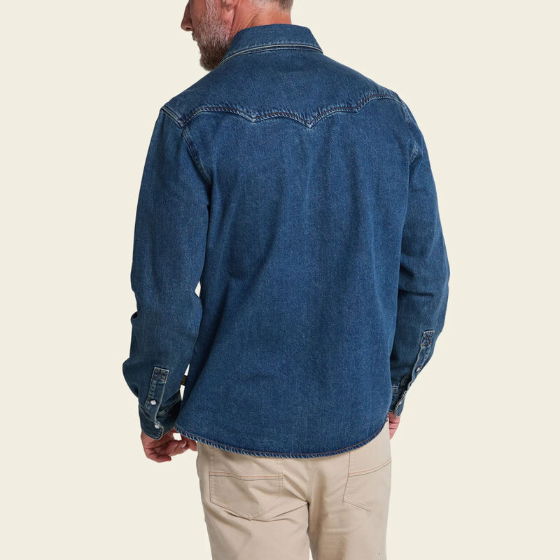 Howler Brothers Dust Up Denim Snapshirt Mens image number 2