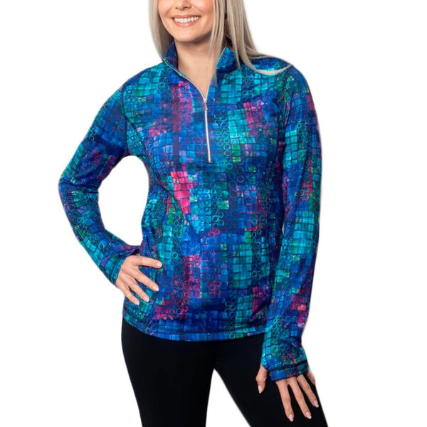Sno Skins Microfiber Prints Zip Neck Womens