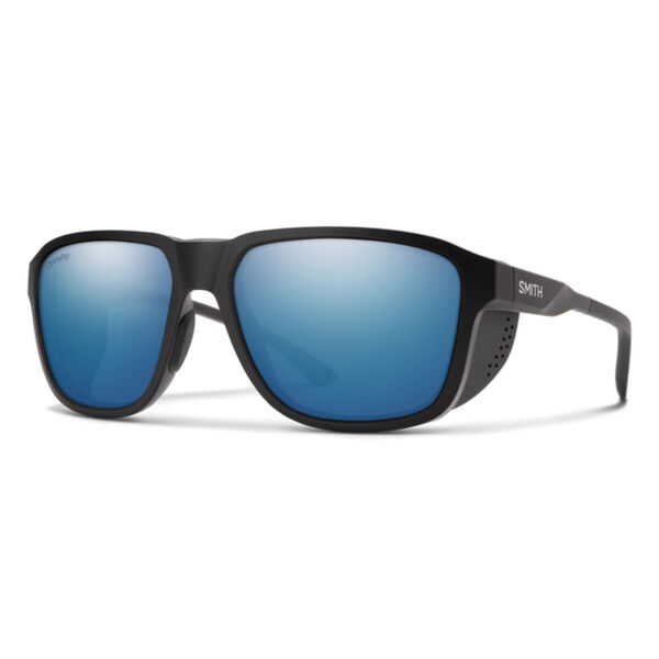 Smith Embark Sunglasses Matte Black + ChromaPop Polarized Blue Mirror Lens